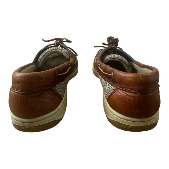 SPERRY Top Sider Classic Brown Leather Boat Fishercore Lace Up Shoe Women Sz 8.5 - Picture 5 of 7